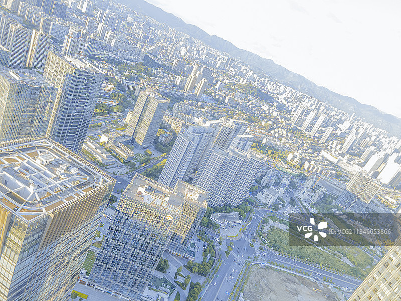 航拍福州市台江区写字楼商业大厦图片素材