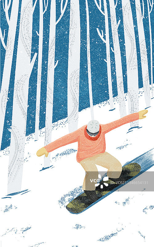 冬日雪山滑雪图片素材