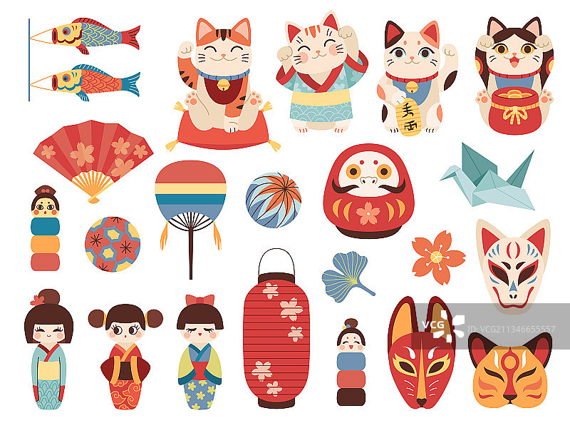 日本传统文化幸运玩具图片素材