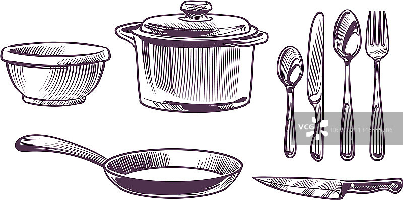 厨房烹饪金属厨具图片素材