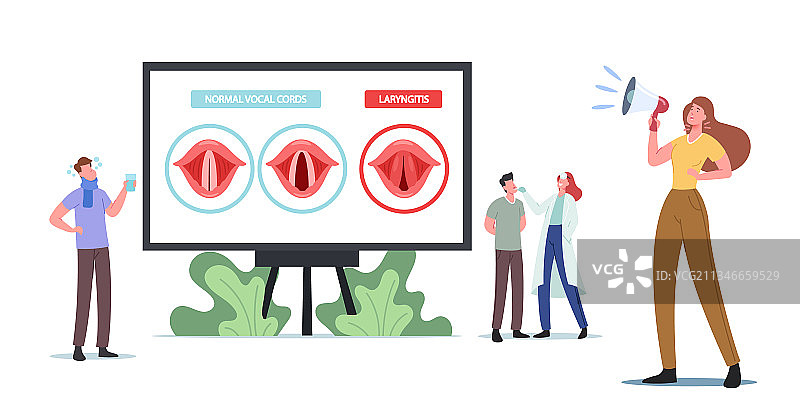 在巨大屏幕前的小型医生和病人图片素材