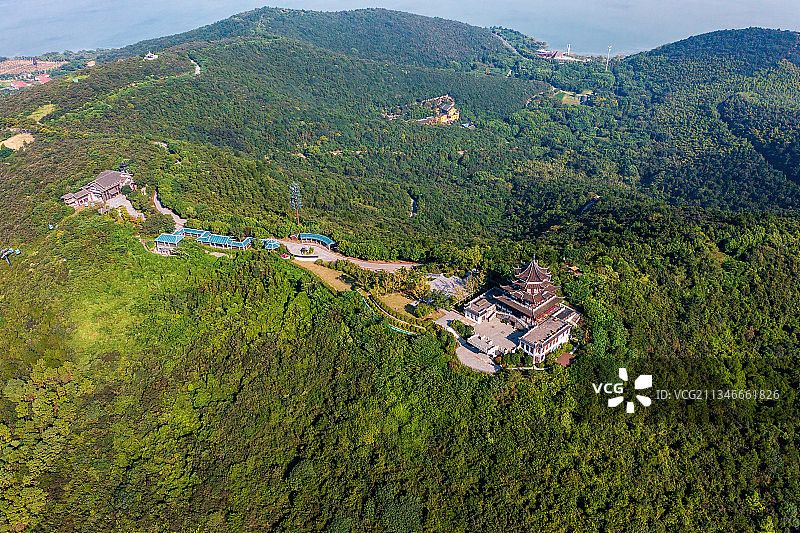 航拍苏州太湖渔洋山风景区图片素材