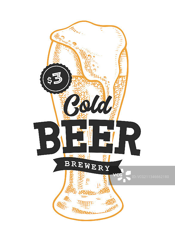 复古啤酒标志图片素材