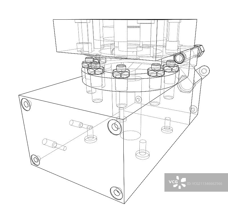 抽象工业对象概念图片素材