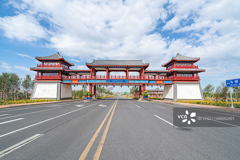 丰宁草原马镇公路牌楼图片素材