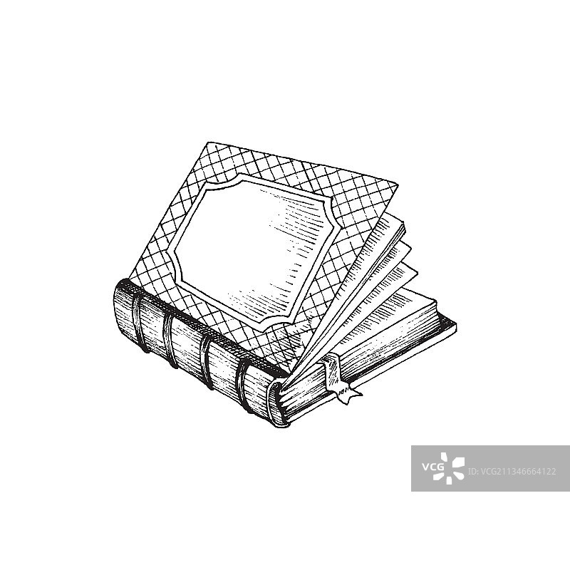 素描风格的古代书籍图片素材