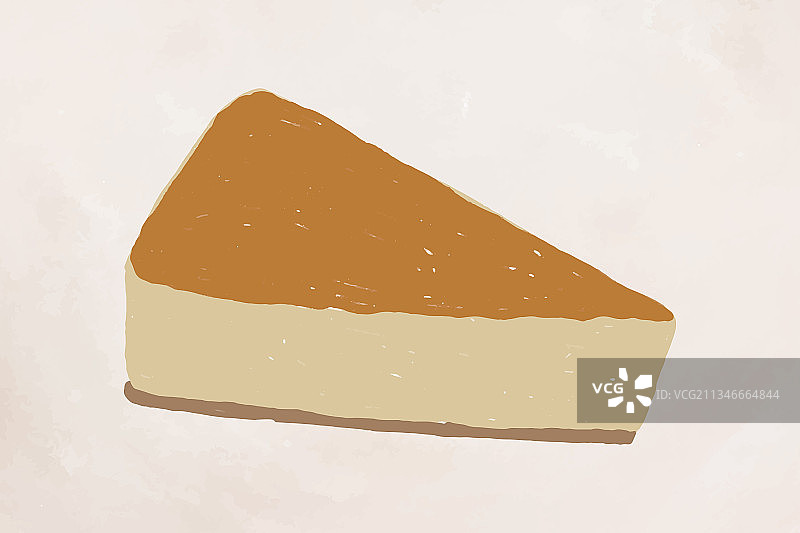 可爱经典芝士蛋糕手绘元素图片素材