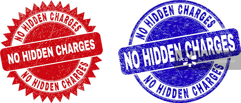 无隐藏费用圆形图图片素材