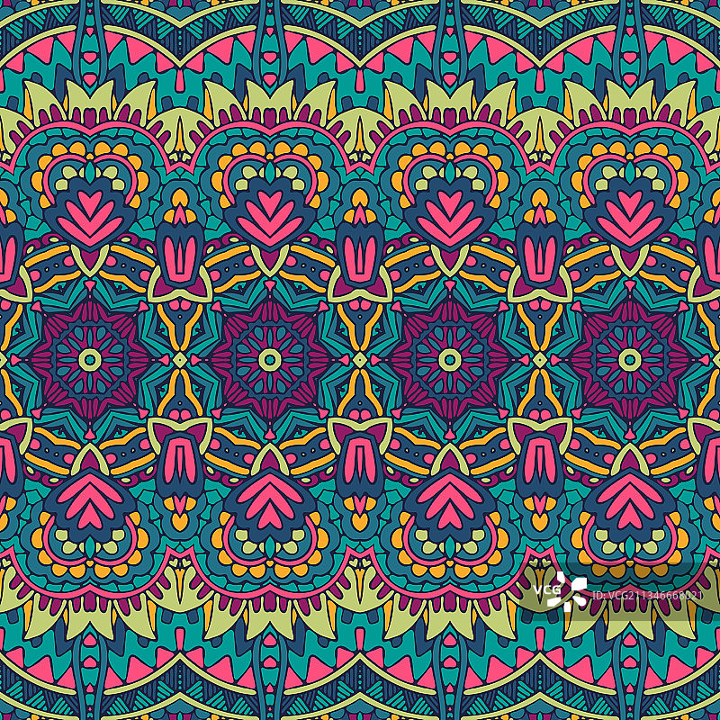 抽象部落复古印度纺织民族图案图片素材