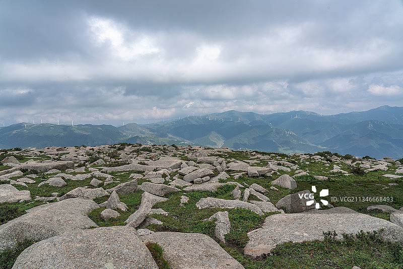 夏季冰山梁冰石林岩石自然风光图片素材