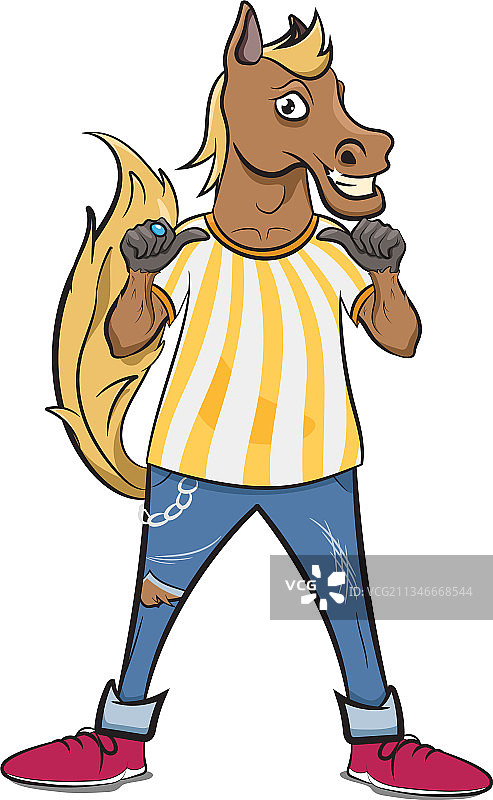 打扮成裁判的可爱马图片素材