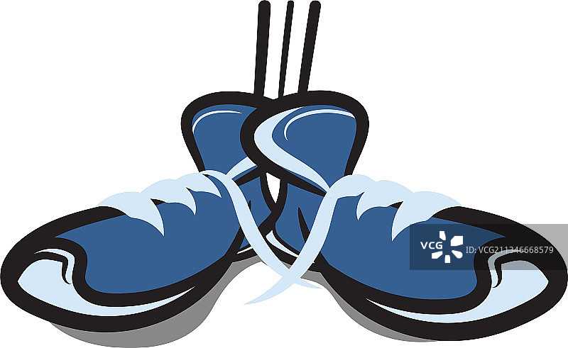 带有线条画腿的鞋子图片素材