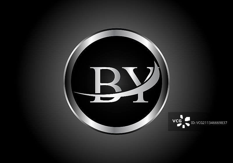 银色字母金属组合标志图片素材