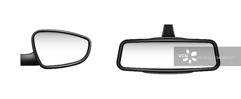 汽车侧面和后视镜模板图片素材