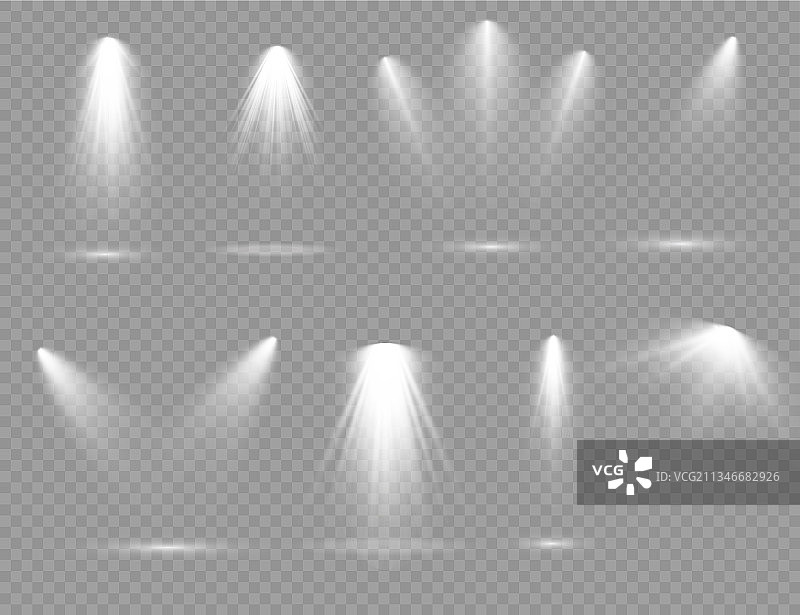 舞台上白色的聚光灯图片素材