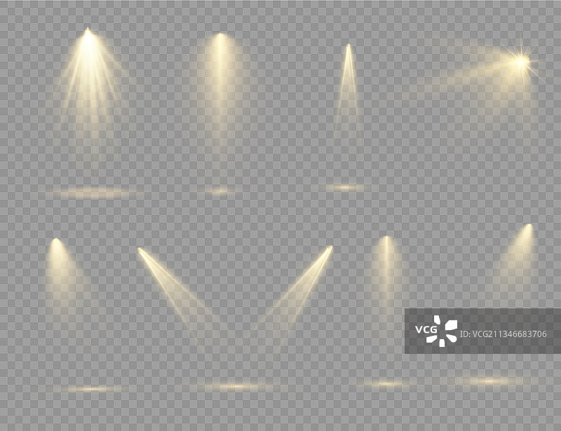 黄色聚光灯照亮舞台图片素材