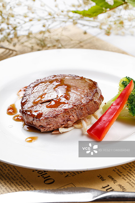 法式煎菲力牛排图片素材