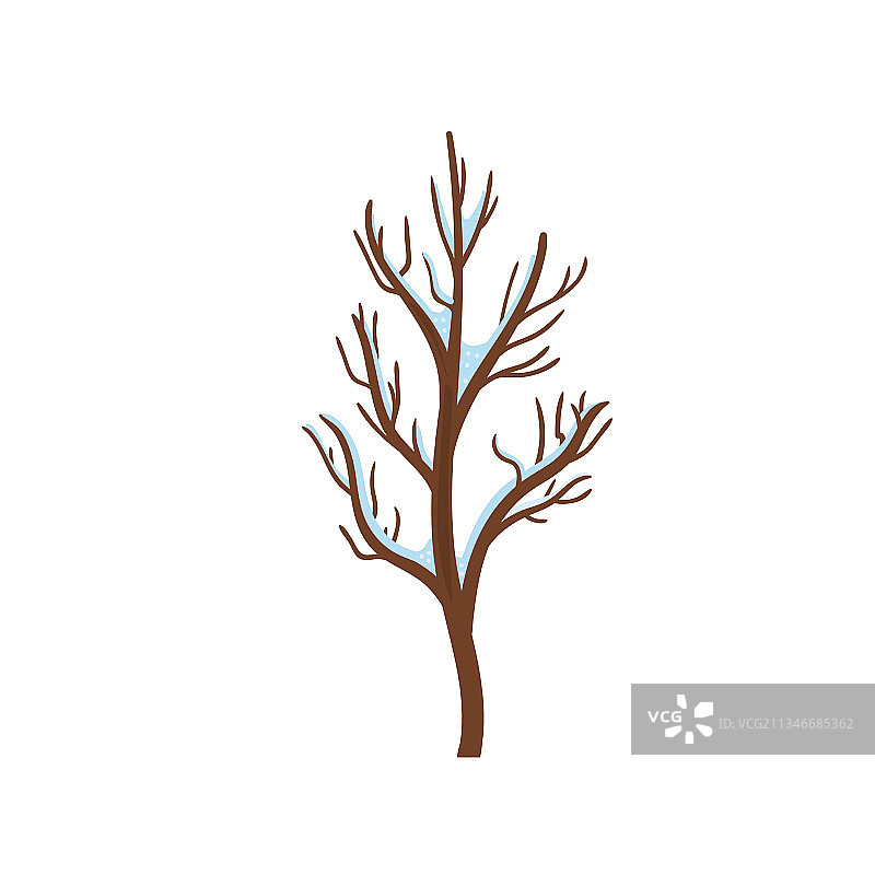 新年圣诞雪景树图片素材