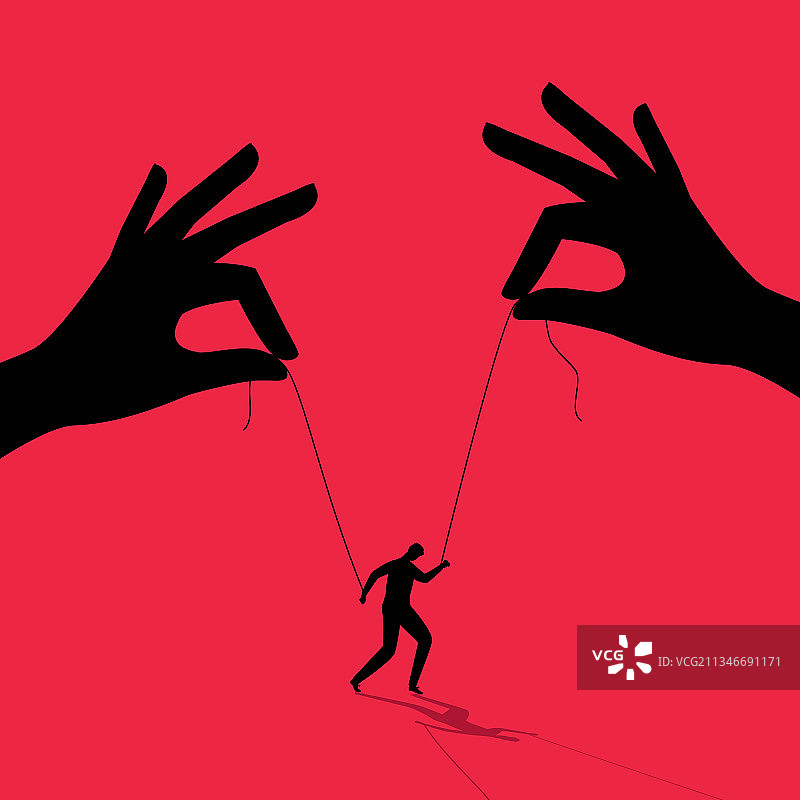 幕后操纵概念老板木偶虐待图片素材