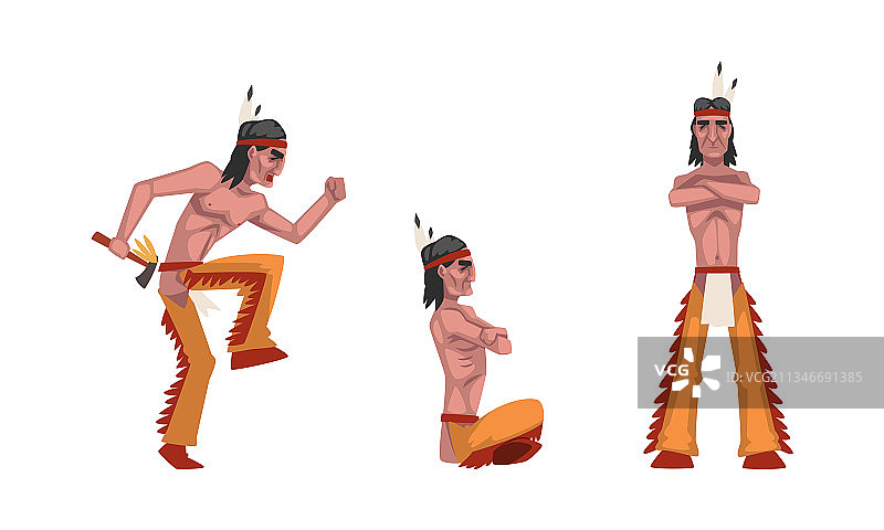 美洲原住民部落男子图片素材