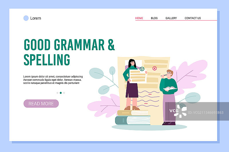 良好语法和搜索错误网站banner图片素材