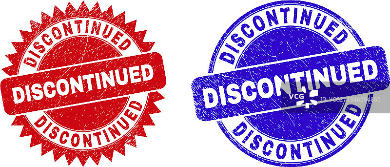 已停止圆形和花形印章图片素材