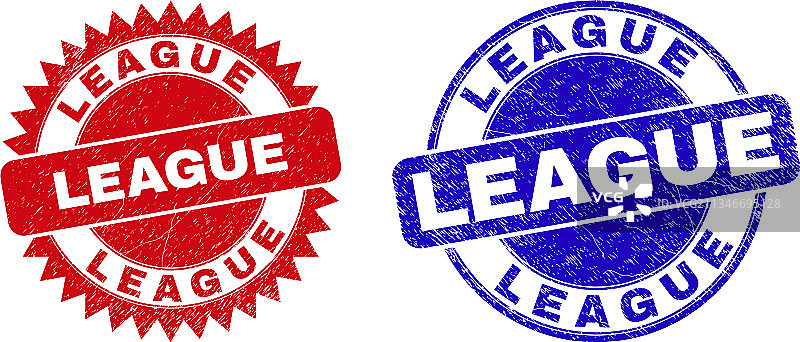 联盟圆形花结印章图片素材