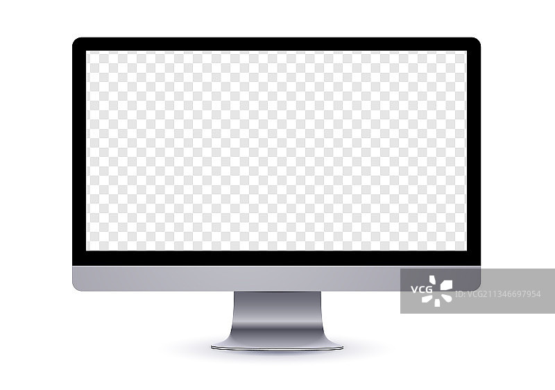 带空白方格的简约电脑模型图片素材