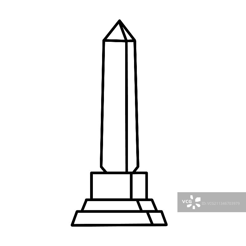 方尖碑轮廓石碑图片素材