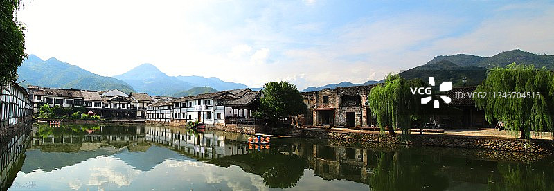 苍坡古村全景图片素材