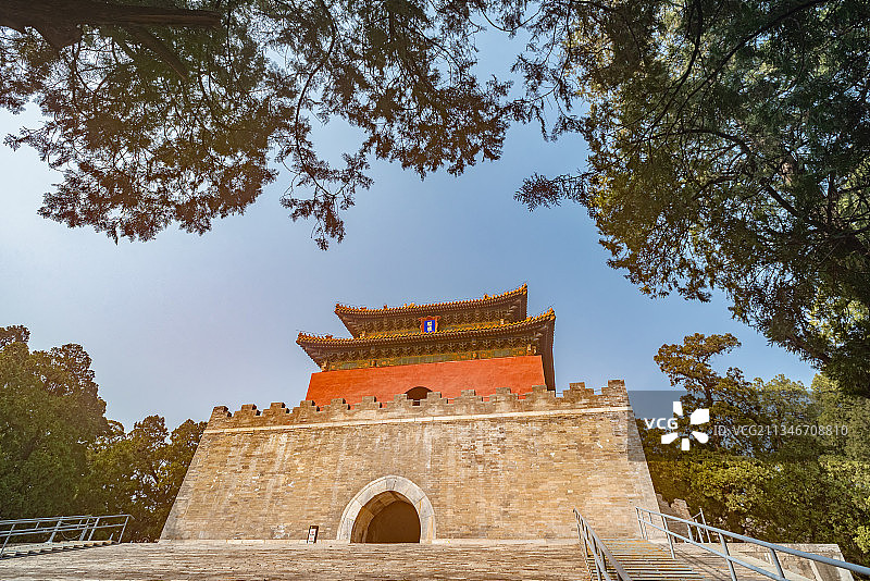 北京明十三陵昭陵明楼图片素材