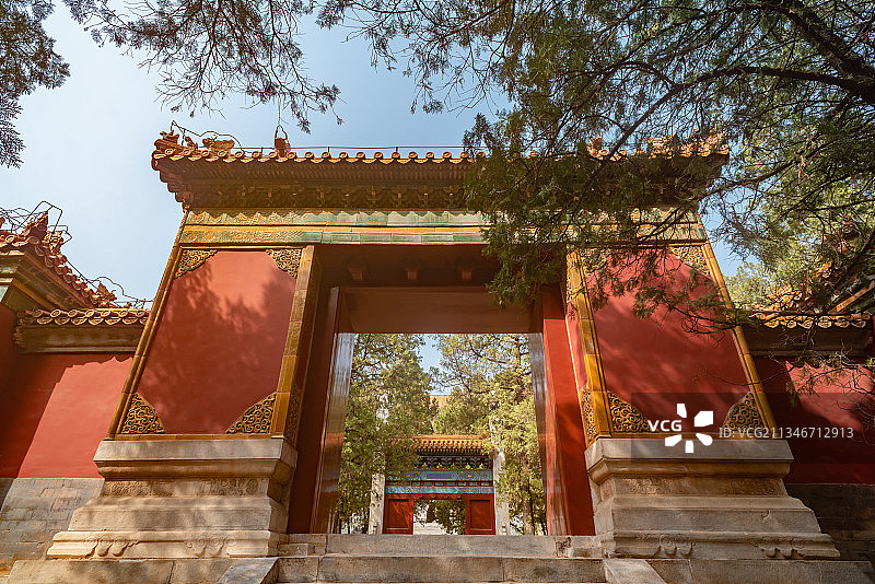 北京明十三陵昭陵陵门图片素材