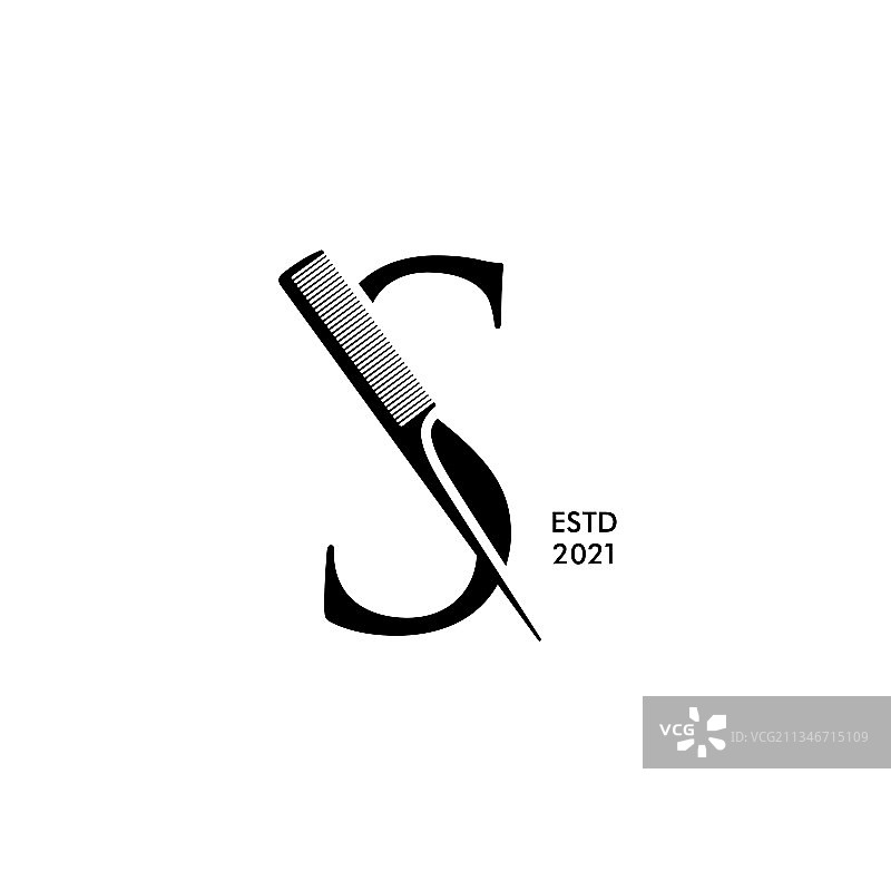 S字母梳子图片素材