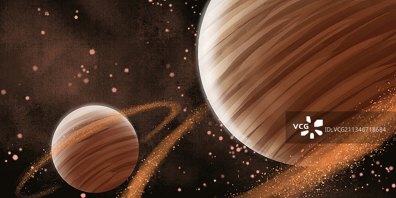 太空土黄色星球图片素材