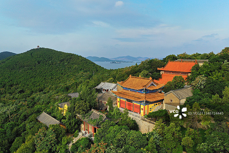 云龙湖、云龙山与兴化禅寺+江苏省徐州市云龙区云龙山兴化禅寺图片素材