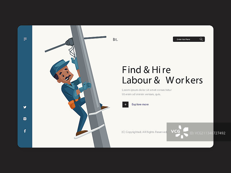 劳动者登录页图片素材