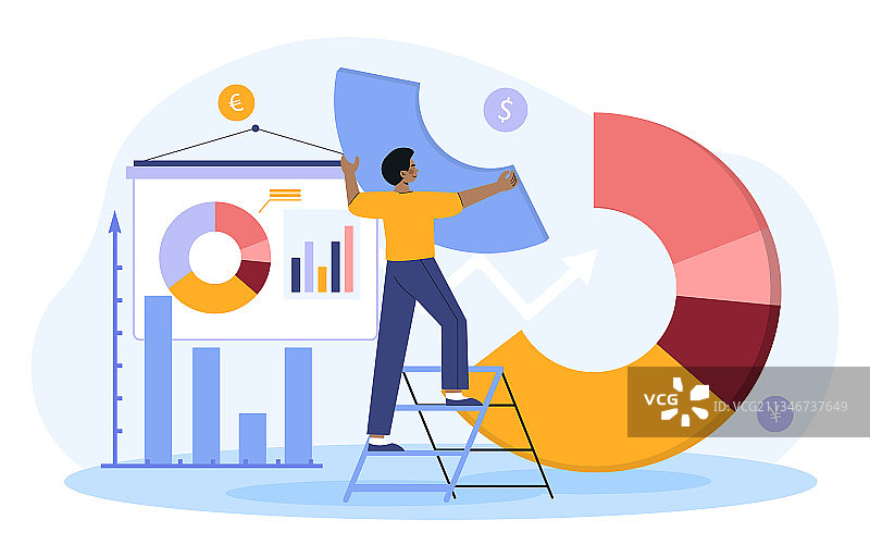 站立的男性投资者或理财规划师图片素材