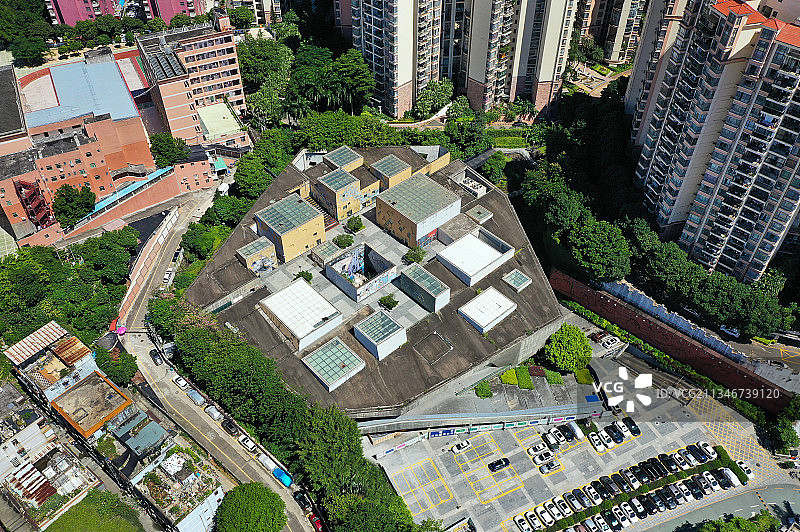 广东省深圳市龙岗区布吉街道大芬油画村航拍图片素材