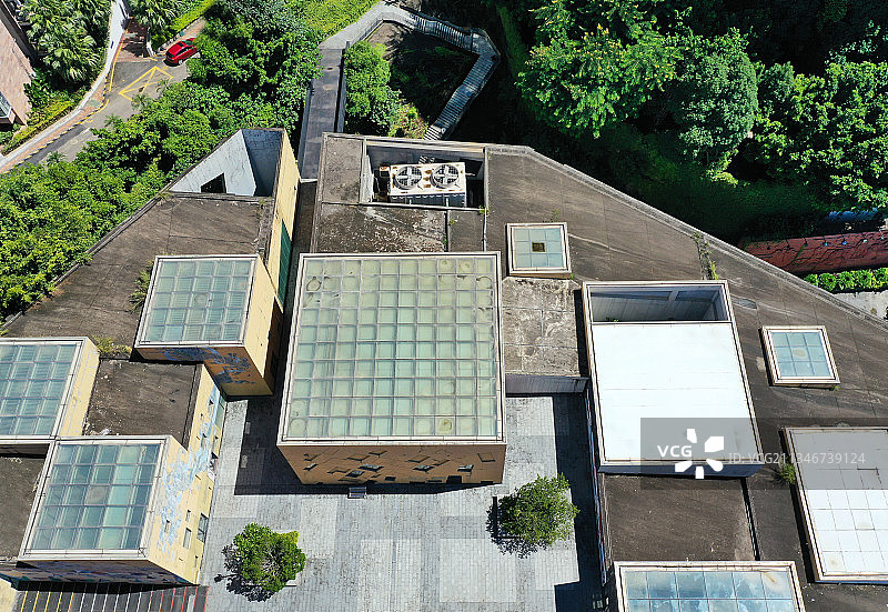 广东省深圳市龙岗区布吉街道大芬油画村航拍图片素材