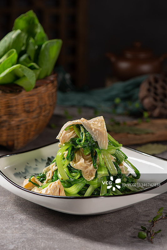 腐皮鸡毛菜图片素材