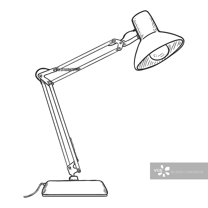 台灯写生图片素材