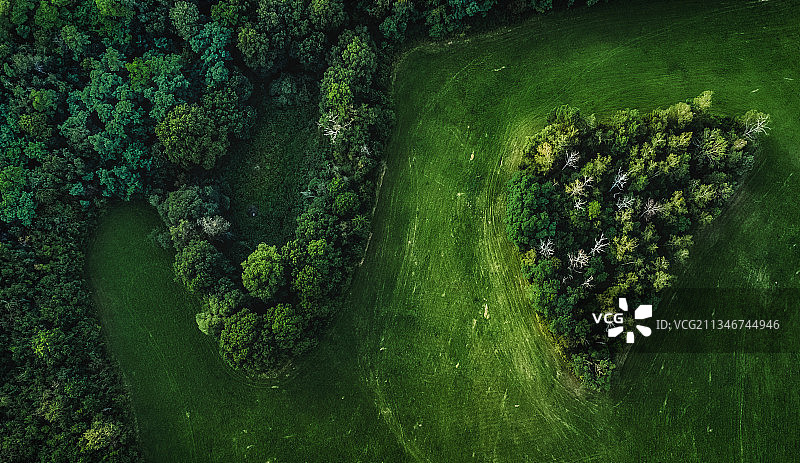 航拍绿色景观图片素材