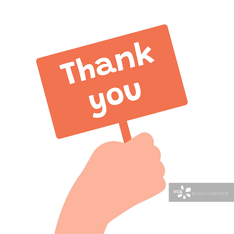 手持感谢标志牌图片素材
