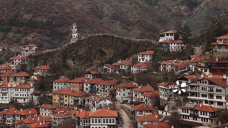 土耳其博卢城镇建筑高角度视图图片素材