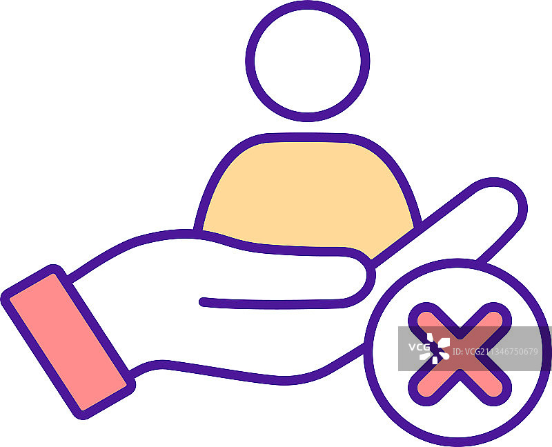 缺乏社会支持的RGB颜色图标图片素材