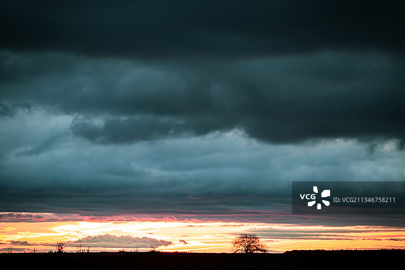 日落时分风景如画的天空景观图片素材