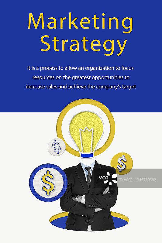 可编辑营销策略模板图片素材