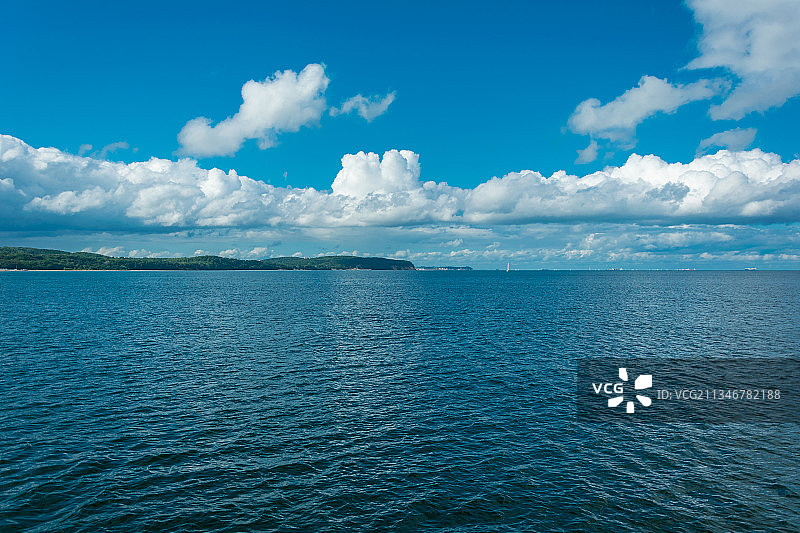 波兰索波特蓝天碧海风光图片素材