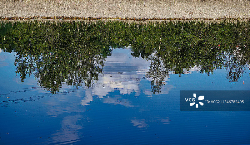 意大利贝加莫苏伊西奥湖泊美景图片素材