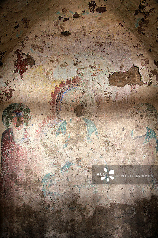 河北定州开元寺塔：塔内壁画图片素材